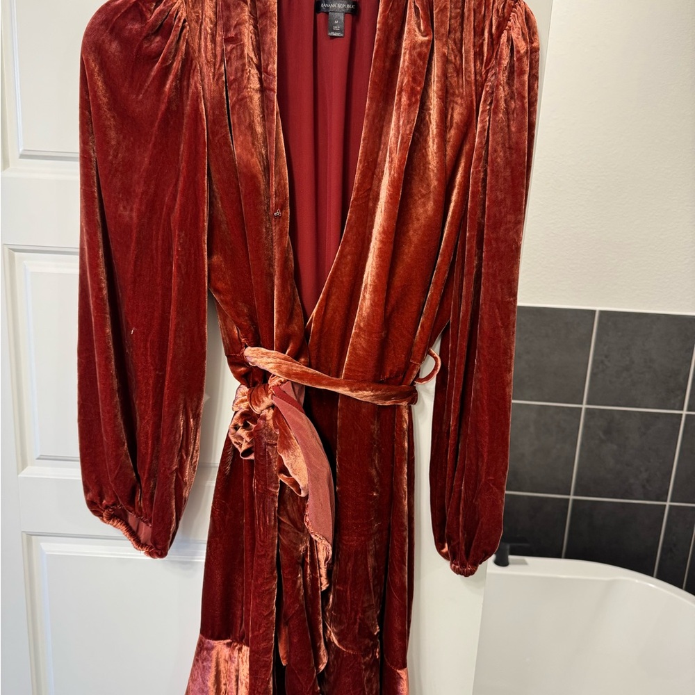 Banana Republic Velvet Wrap Dress- size M
